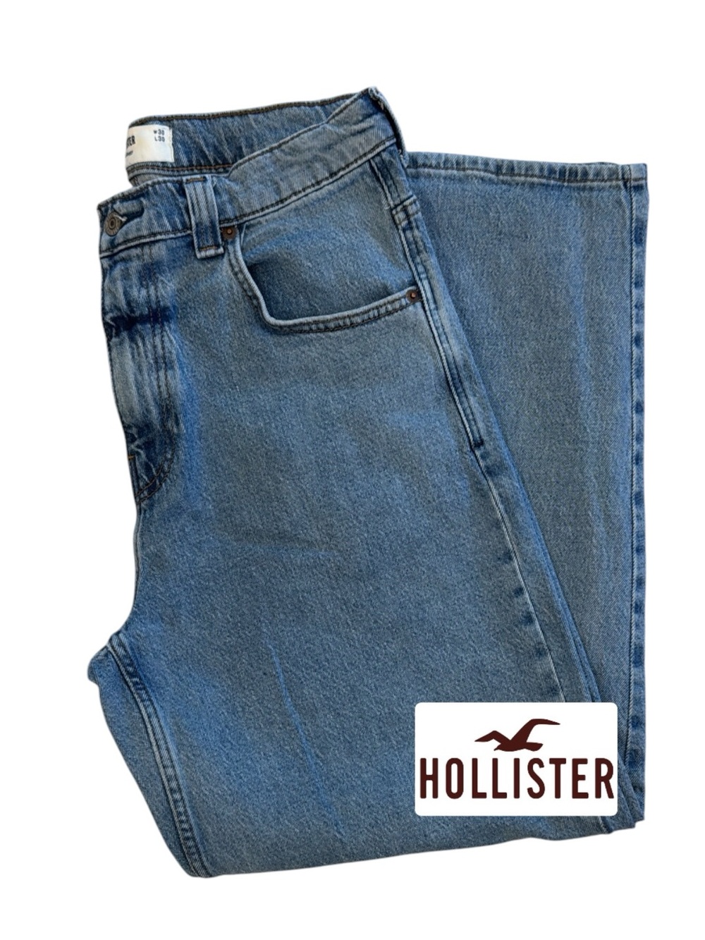 Hollister Skater Baggy Blue Relaxed Denim Jeans